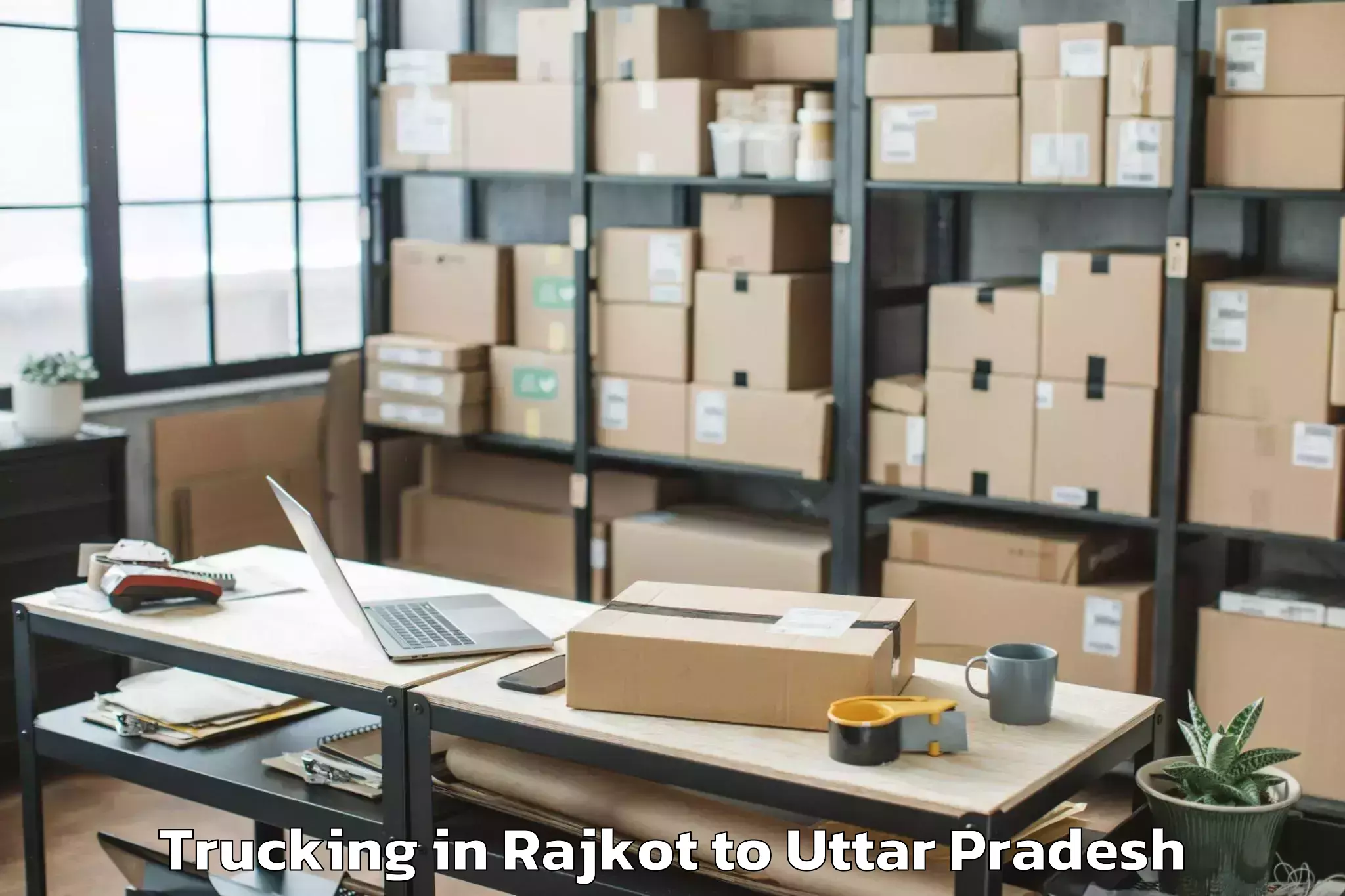 Affordable Rajkot to Bewar Trucking